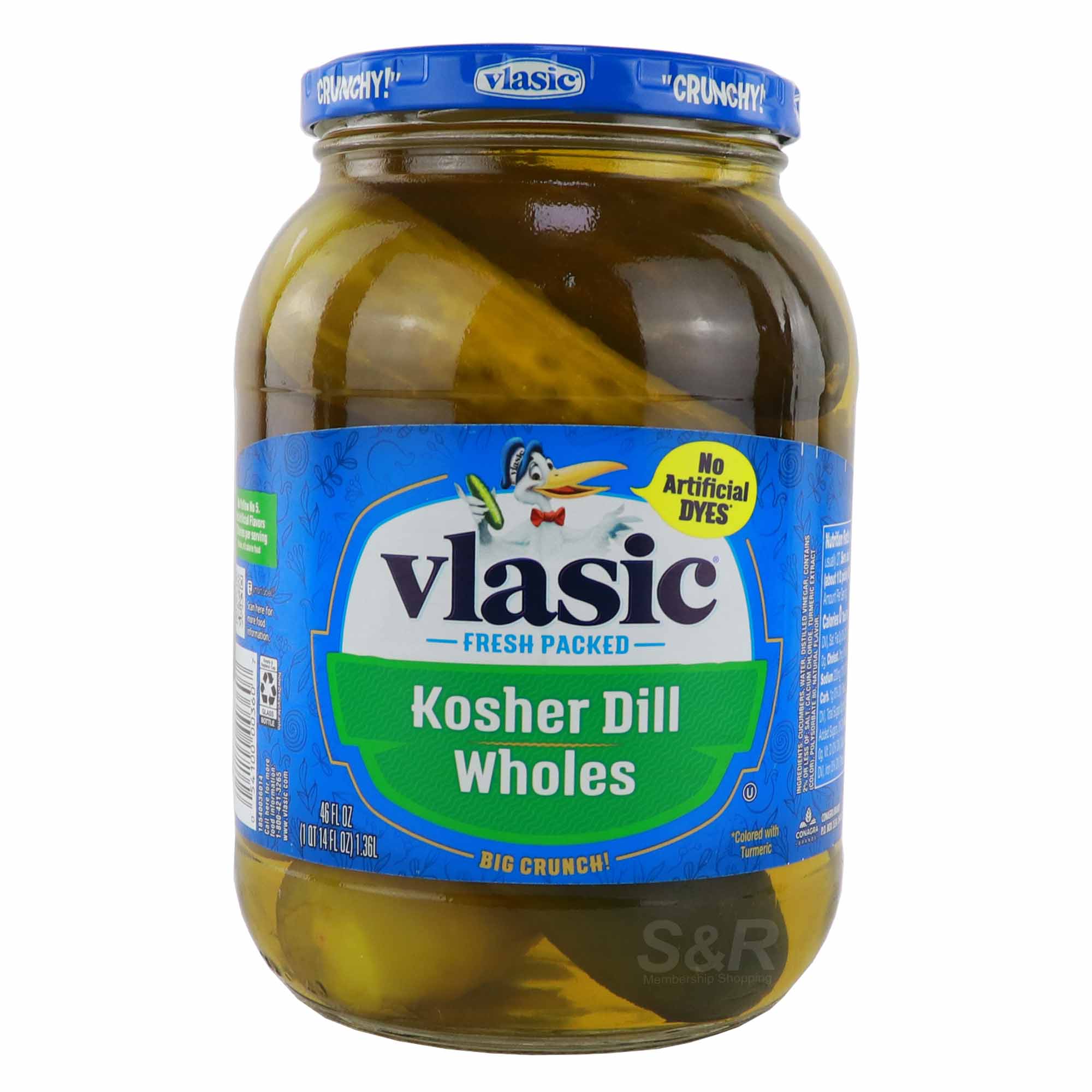 Vlasic Kosher Dill Wholes 1.36L